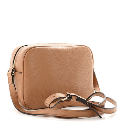 Pebbled Calfskin Small Soho Disco Bag Camelia