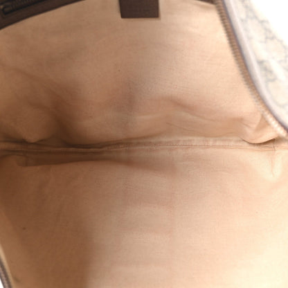 GG Supreme Monogram Web Ophidia Half Moon Hobo Brown