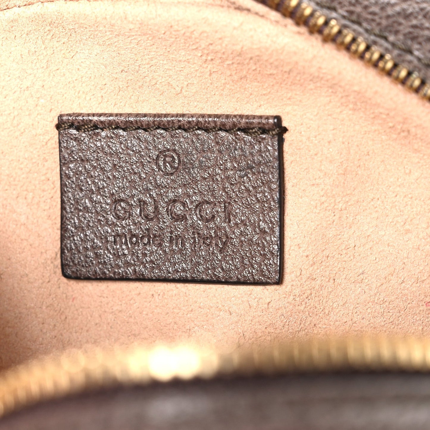 GG Supreme Monogram Web Mini Ophidia Round Shoulder Bag Brown