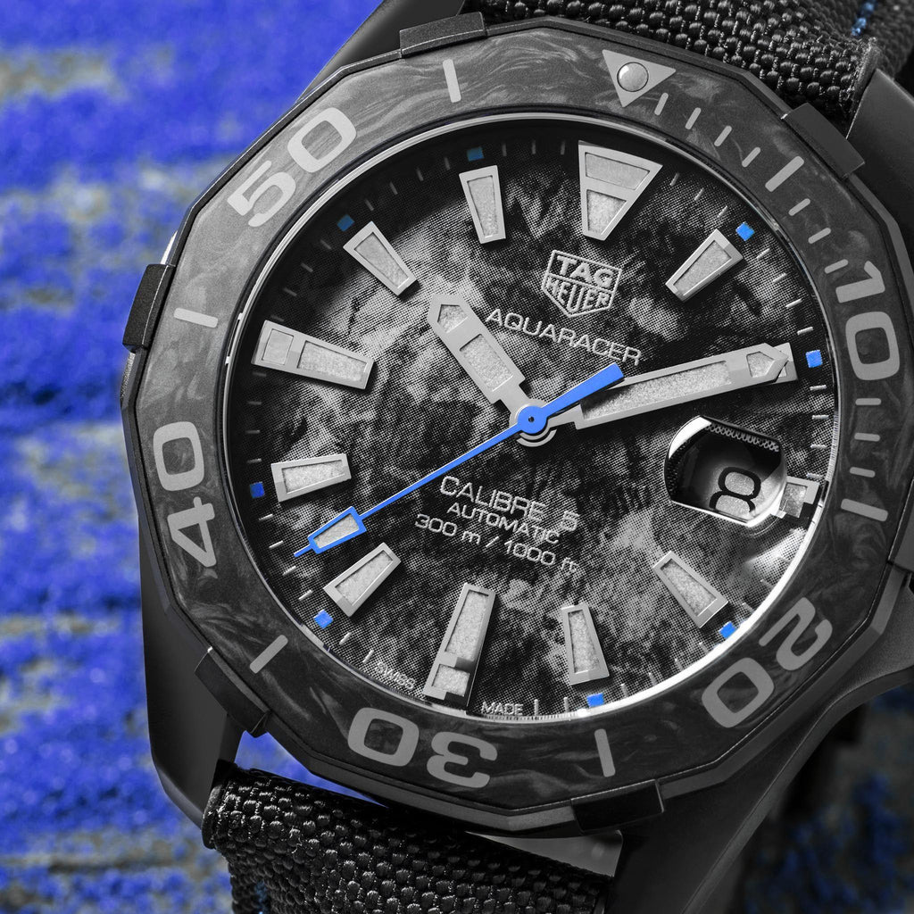 Tag Heuer Aquaracer Carbon Dial Watch for Men -  WBD218C.FC6447