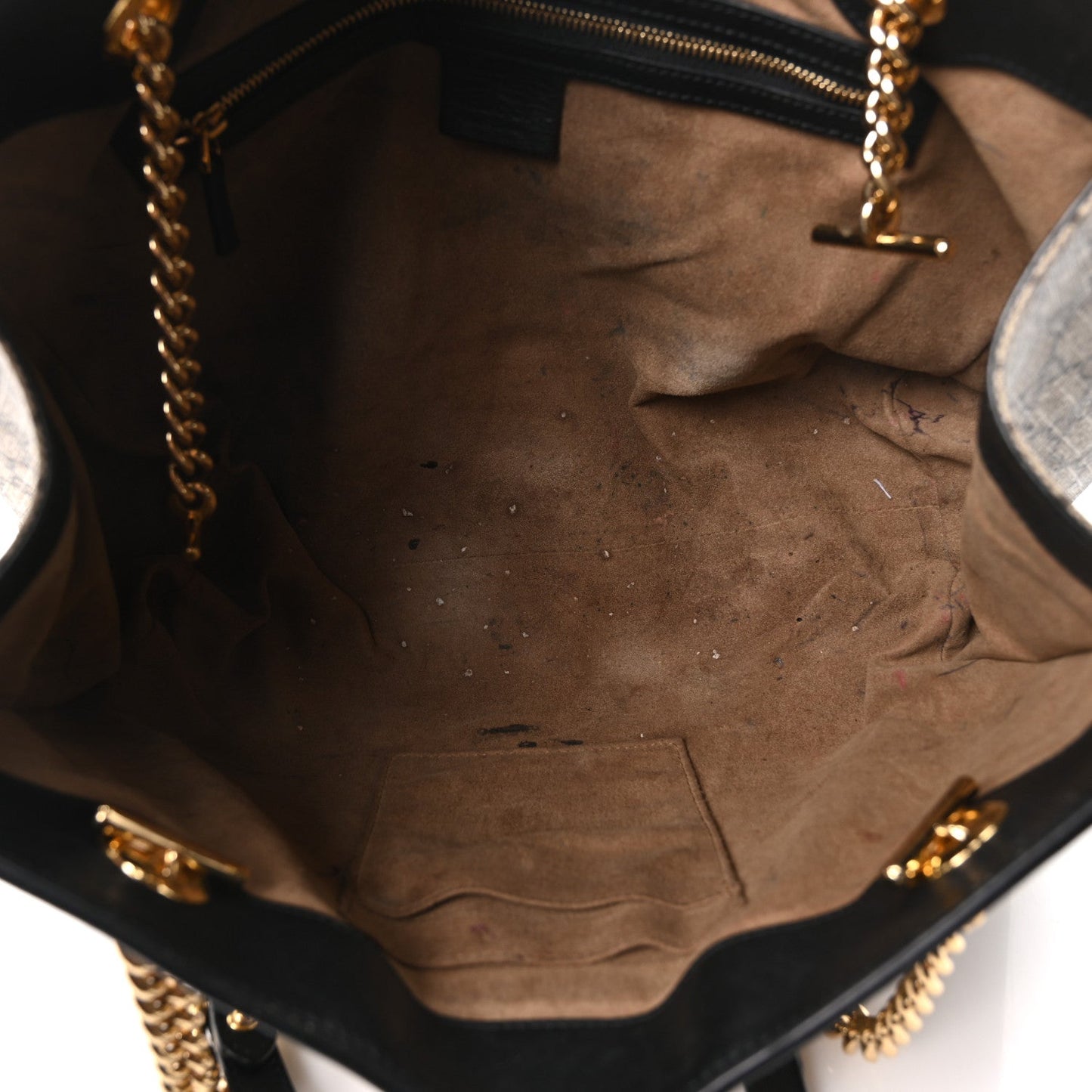 GG Supreme Monogram Medium Padlock Tote Black