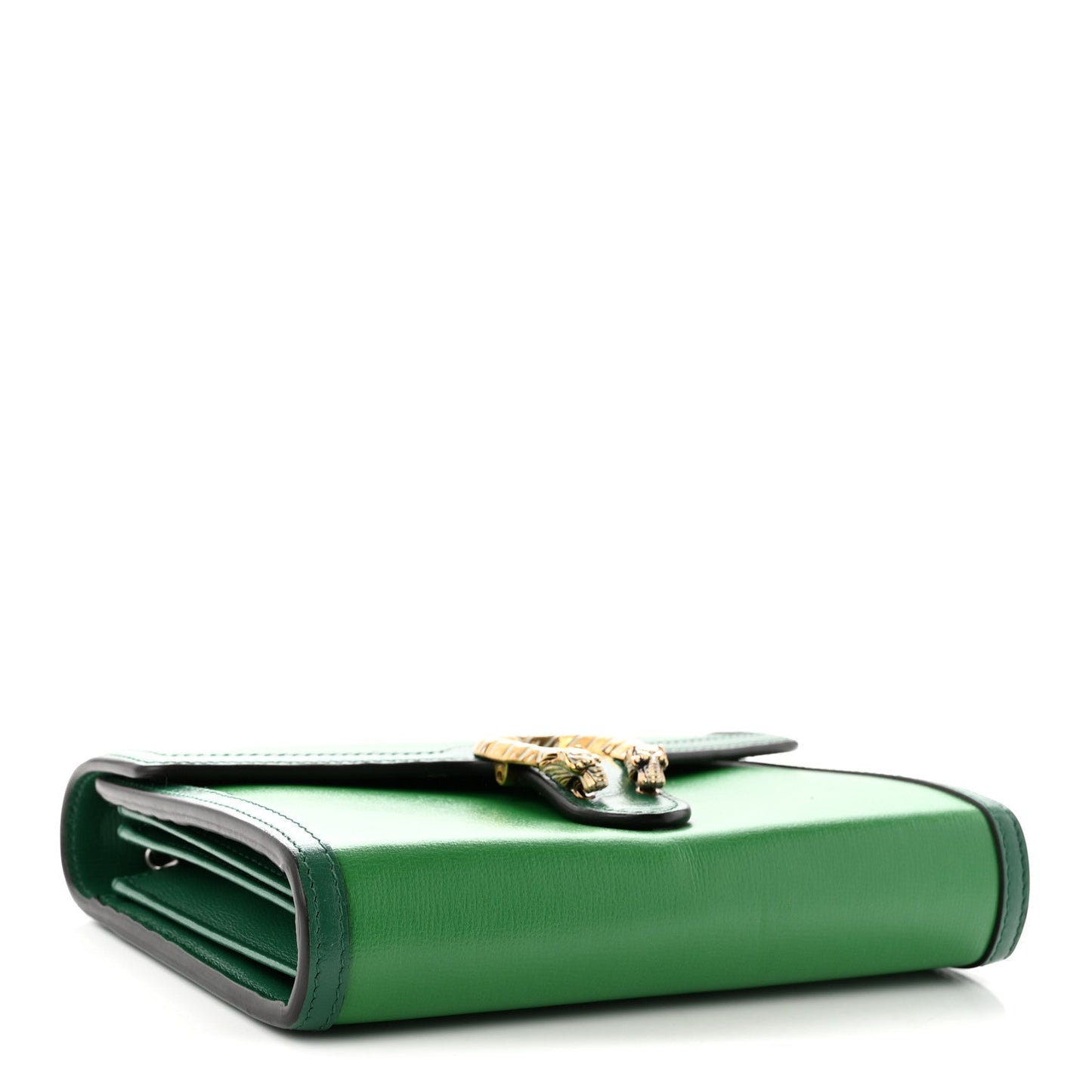 Azalea Calfskin Enamel Mini Dionysus Chain Wallet New Shamarock Emerald