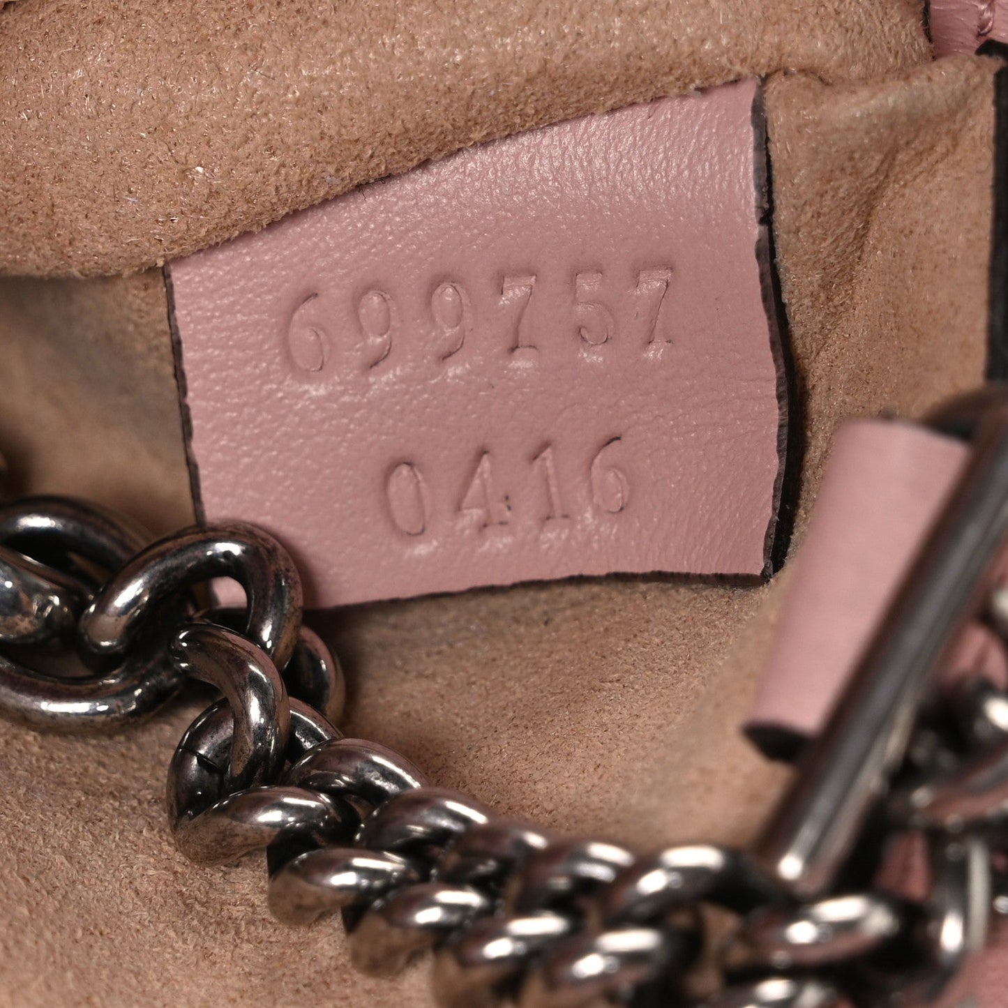 Calfskin Matelasse Monochrome GG Marmont Chain Belt Bag Perfect Pink