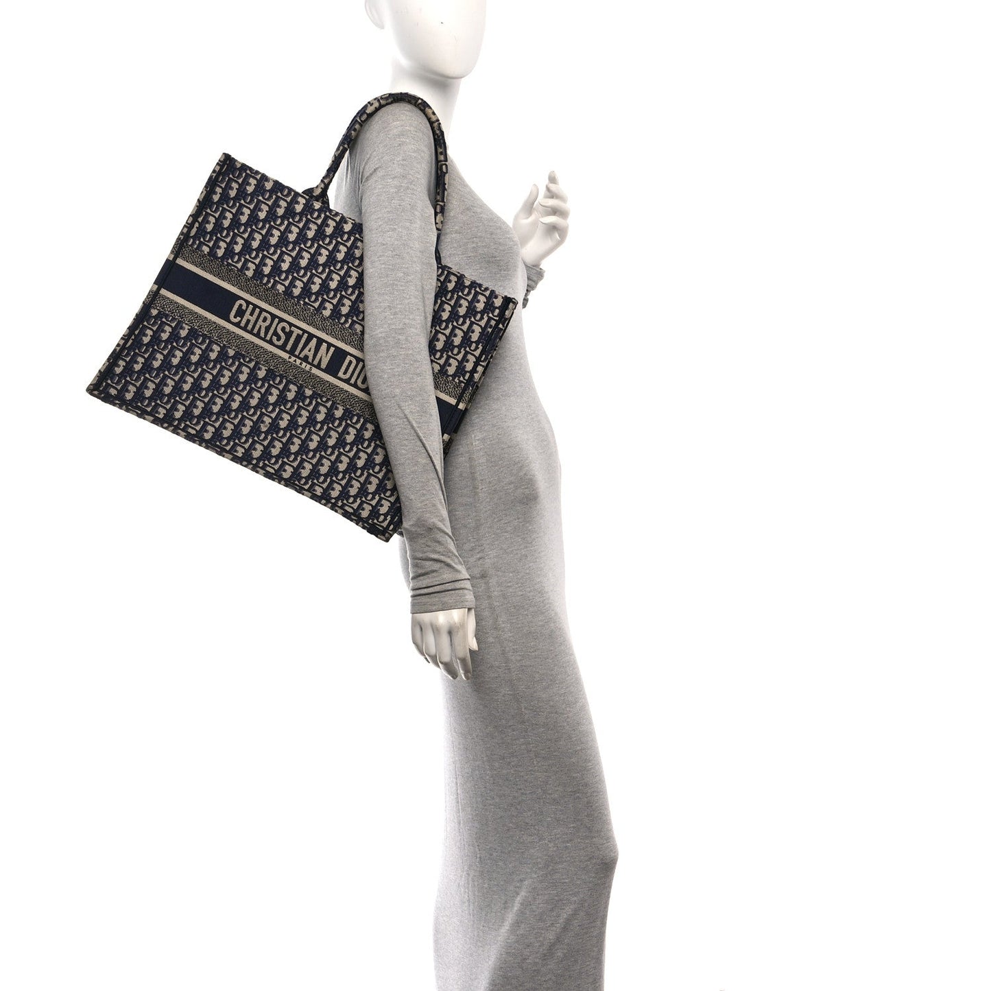 Oblique Large Book Tote Blue Multicolor