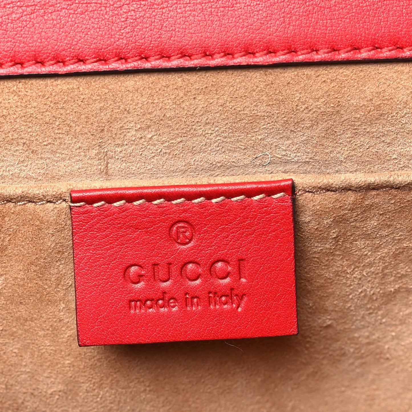 Calfskin Studded Small Padlock Shoulder Bag Hibiscus Red