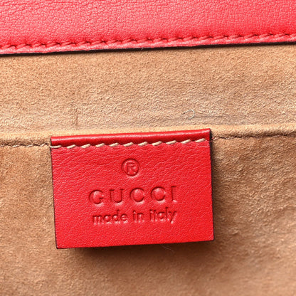 Calfskin Studded Small Padlock Shoulder Bag Hibiscus Red
