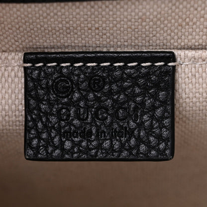 Calfskin Small GG Marmont Chain Handle Bag Black