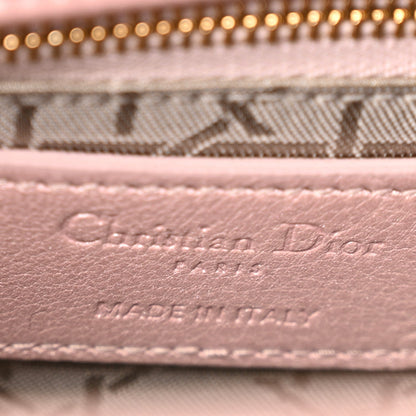 Metallic Lambskin Cannage Mini Lady Dior Lotus
