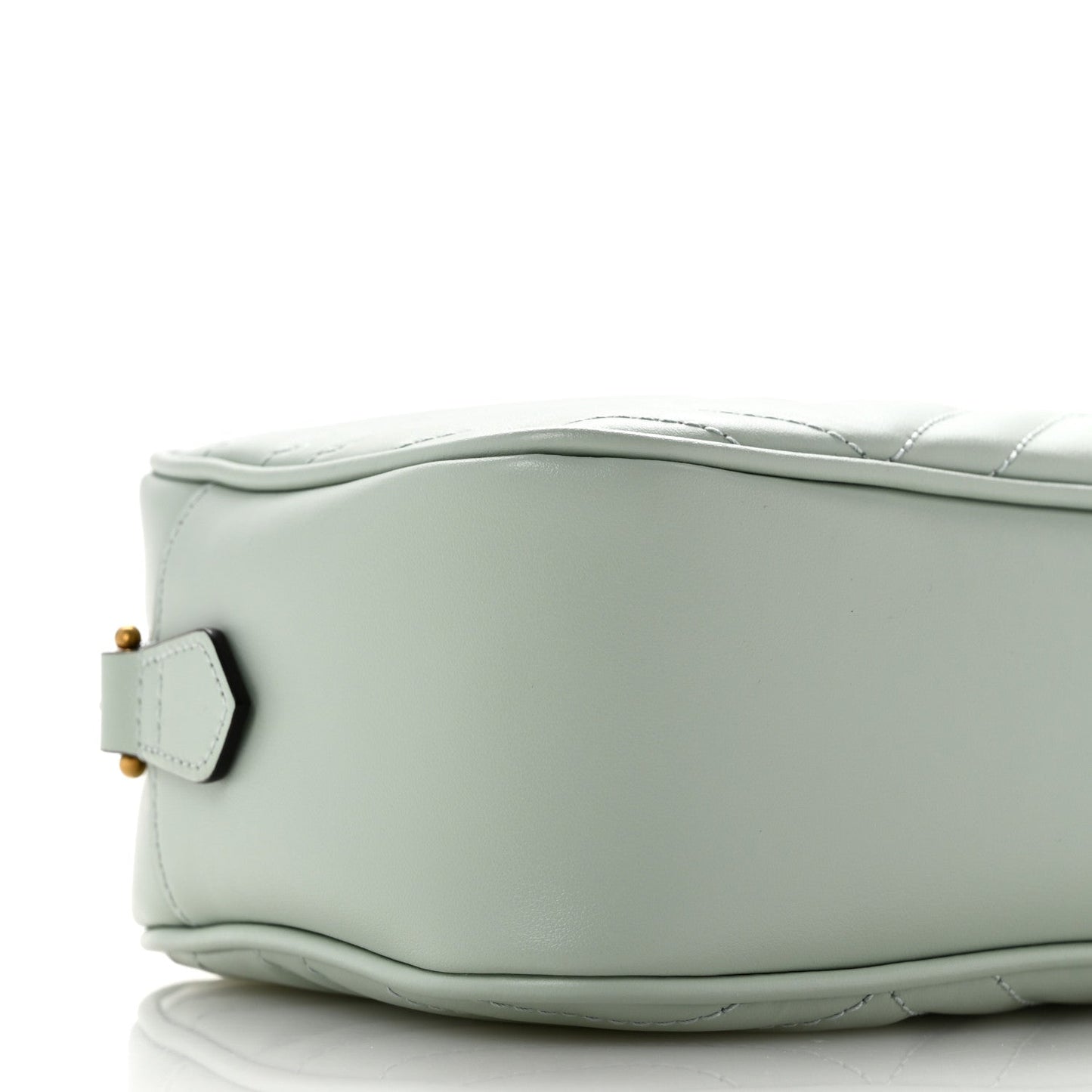 Calfskin Matelasse Small GG Marmont Chain Shoulder Bag Salvy Green