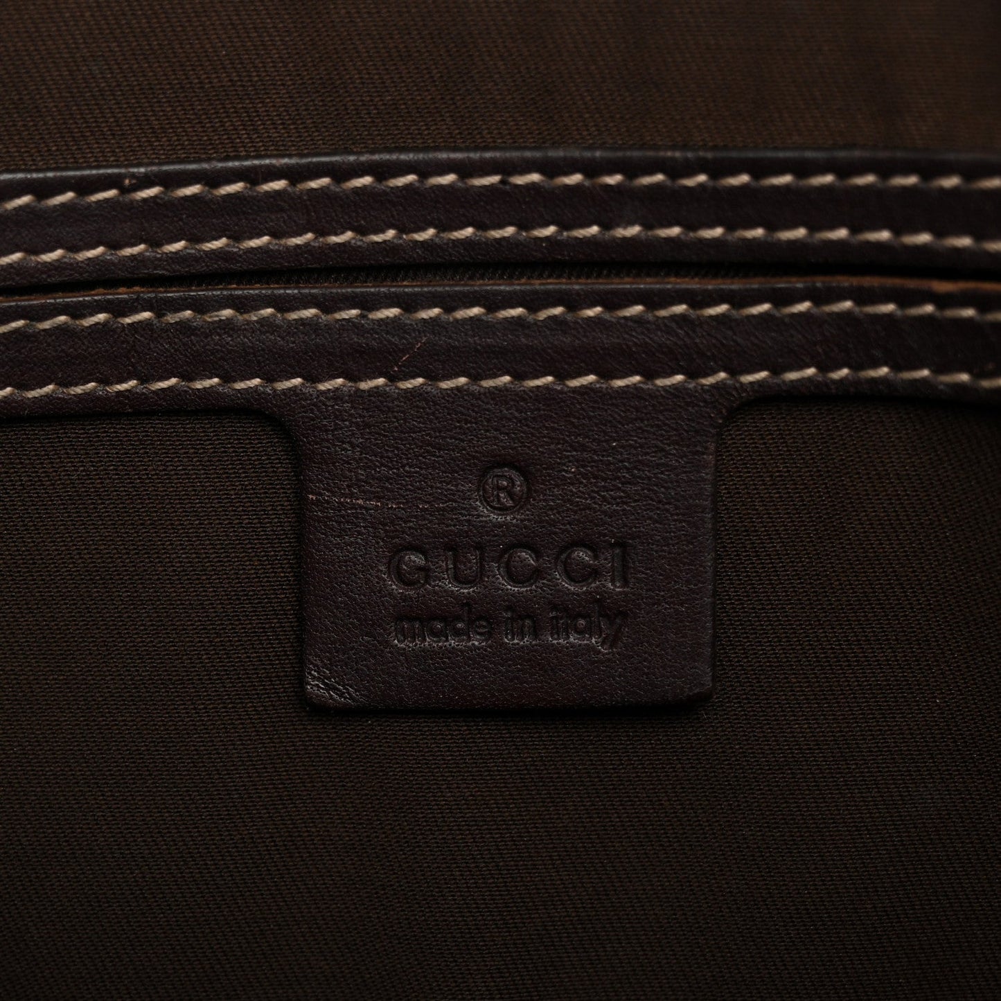 GG Supreme Monogram Medium Flat Messenger Bag Dark Brown