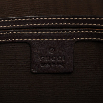 GG Supreme Monogram Medium Flat Messenger Bag Dark Brown