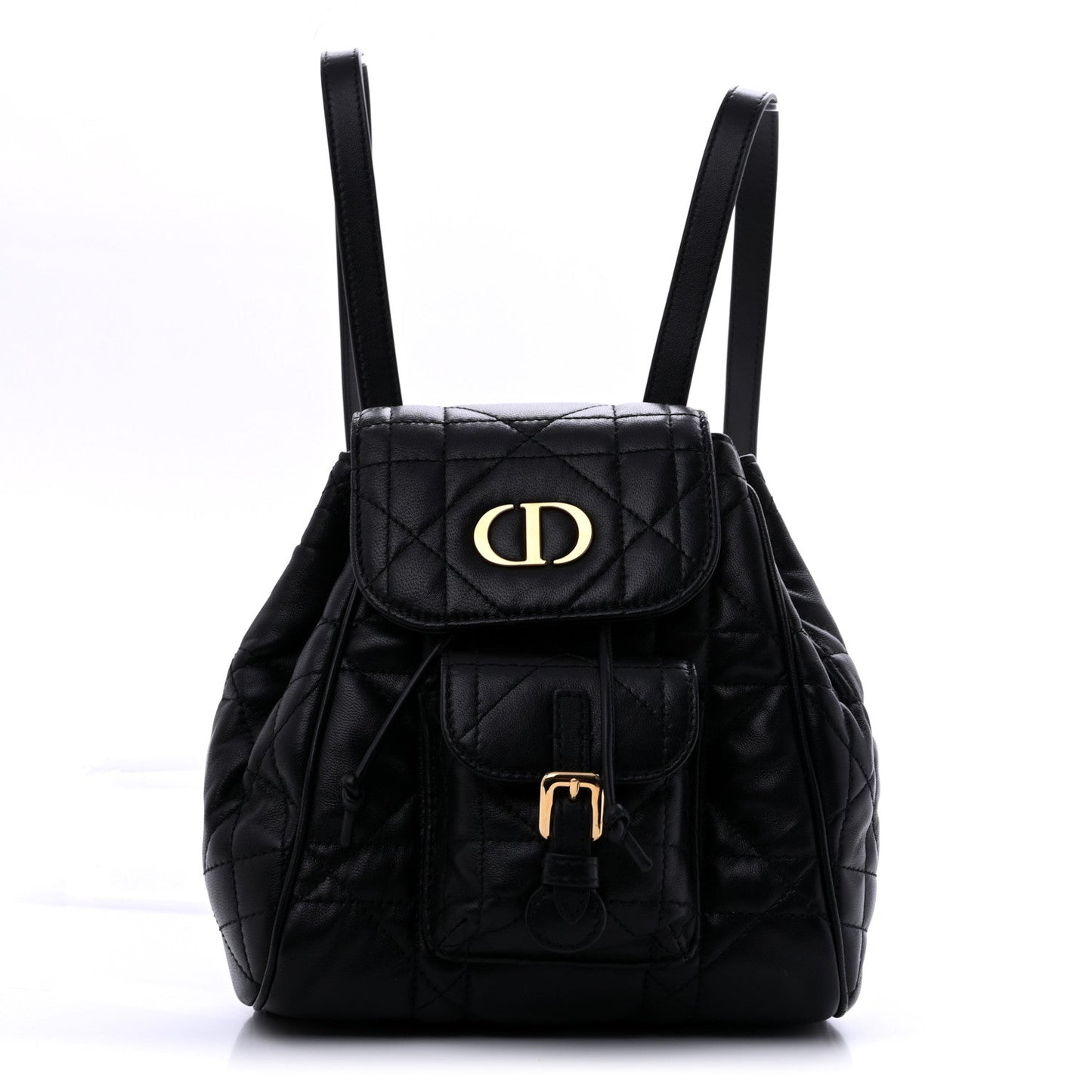 Lambskin Macrocannage Small Caro Backpack Black