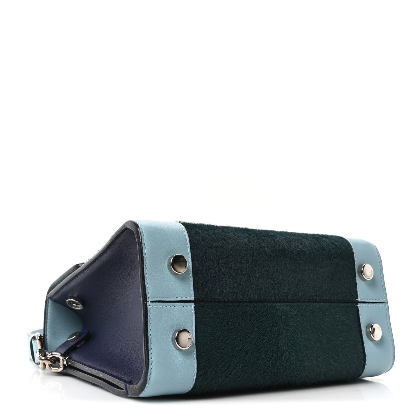 Calf Hair Calfskin Tri-Color Mini Diorever Flap Green