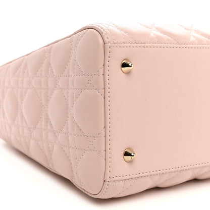 Lambskin Cannage Medium Lady Dior Light Pink
