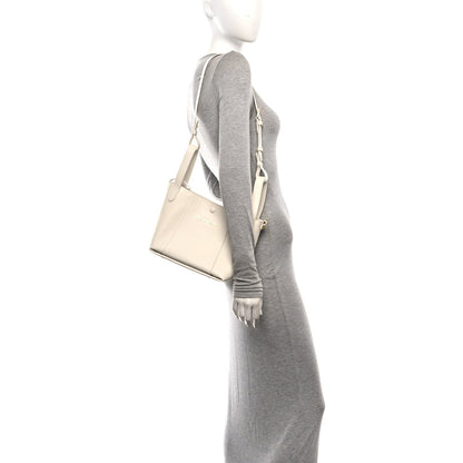 Calfskin Medium Signature Bucket Bag Latte