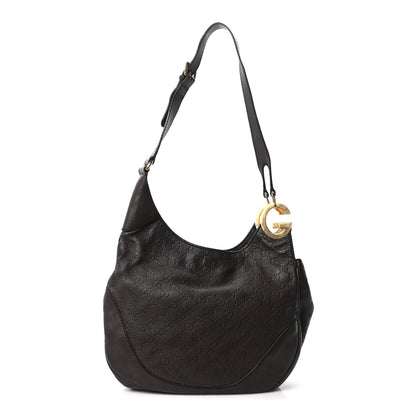 Guccissima Medium Charlotte Hobo Dark Brown