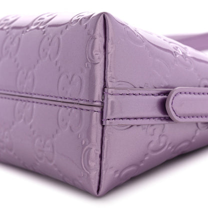 Shine Guccissima Emblem Small Shoulder Bag Lilac Haz