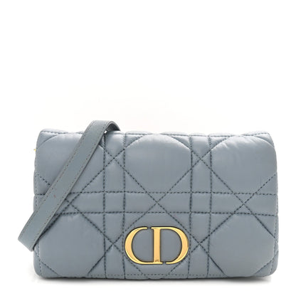 Lambskin Macrocannage Mini Dior Caro Bag Cloud Blue