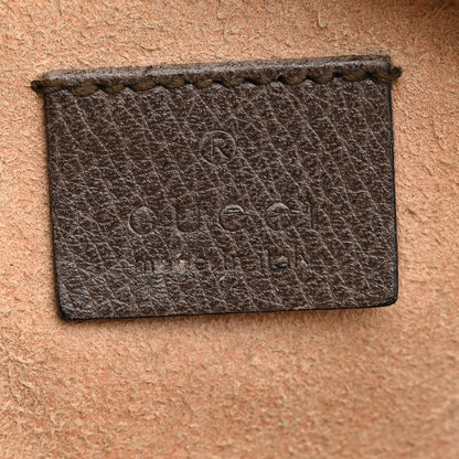 GG Supreme Monogram Web Mini Ophidia Round Shoulder Bag Brown