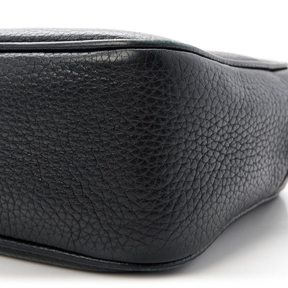 Pebbled Calfskin Small Soho Disco Bag Black