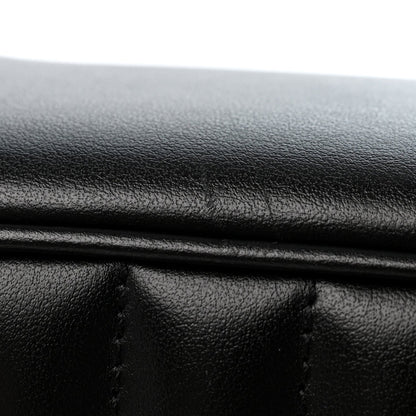 Calfskin Matelasse Aria Small GG Marmont Shoulder Bag Black