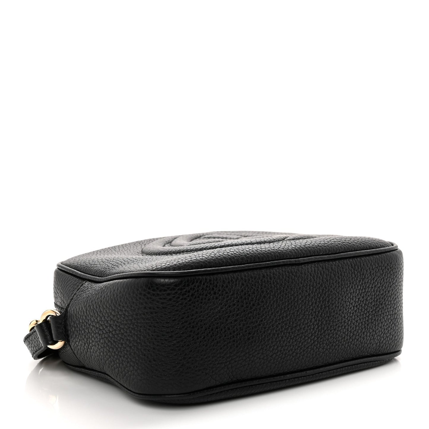 Pebbled Calfskin Soho Disco Bag Black