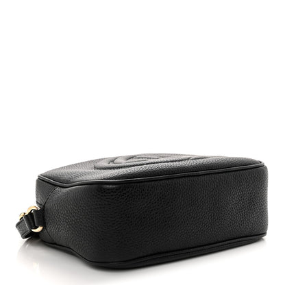 Pebbled Calfskin Soho Disco Bag Black