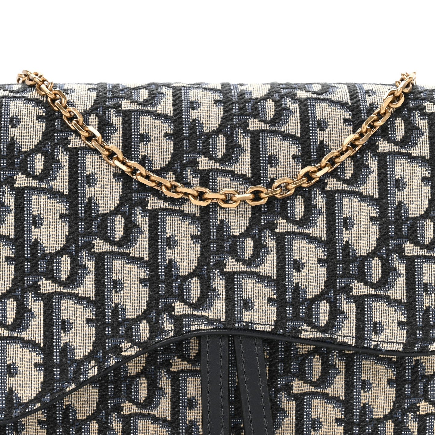 Oblique Saddle Chain Pouch Blue
