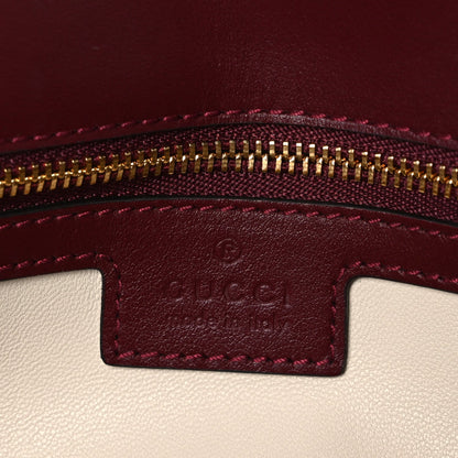 Calfskin Matelasse Medium GG Marmont Shoulder Bag Rosso Ancora Red