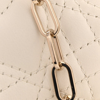 Lambskin Cannage Dioramour Micro Lady D-Joy Latte
