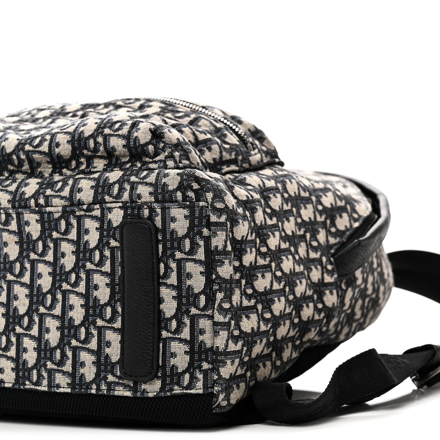 Oblique Calfskin Rider Backpack Beige Black