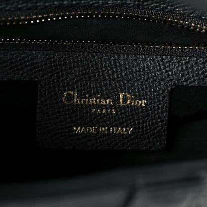 Grained Calfskin Saddle Bag With Strap Black