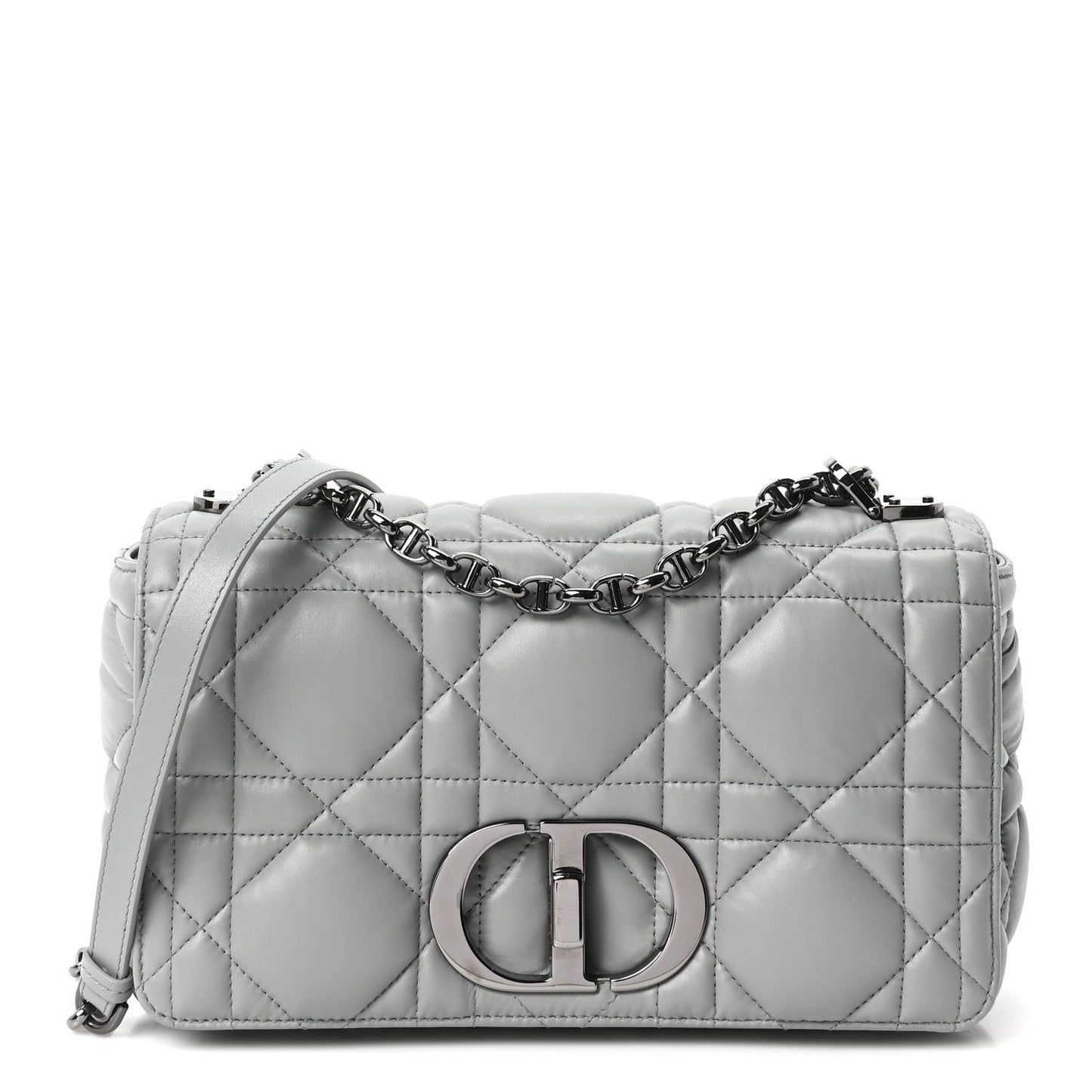 Calfskin Macrocannage Medium Caro Bag Iron Grey
