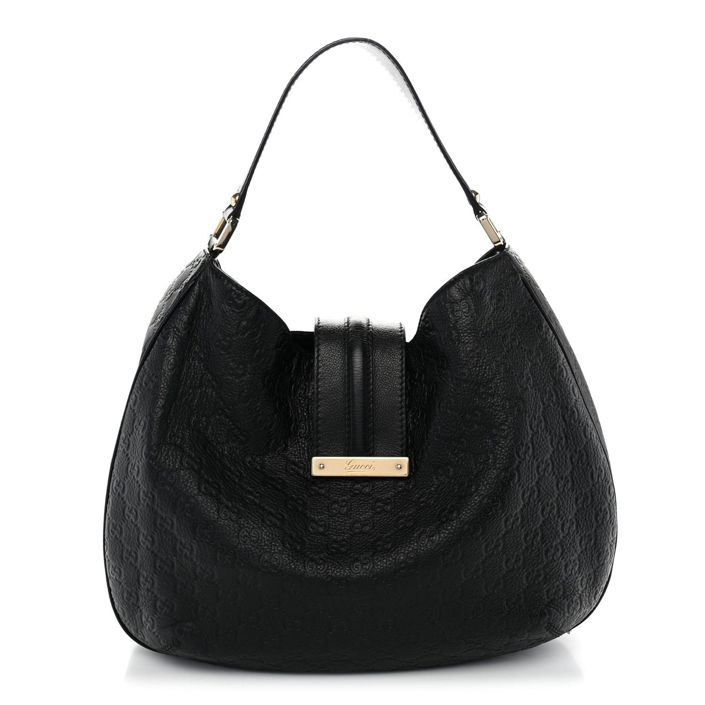 Guccissima Large New Ladies Web Hobo Black