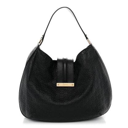 Guccissima Large New Ladies Web Hobo Black