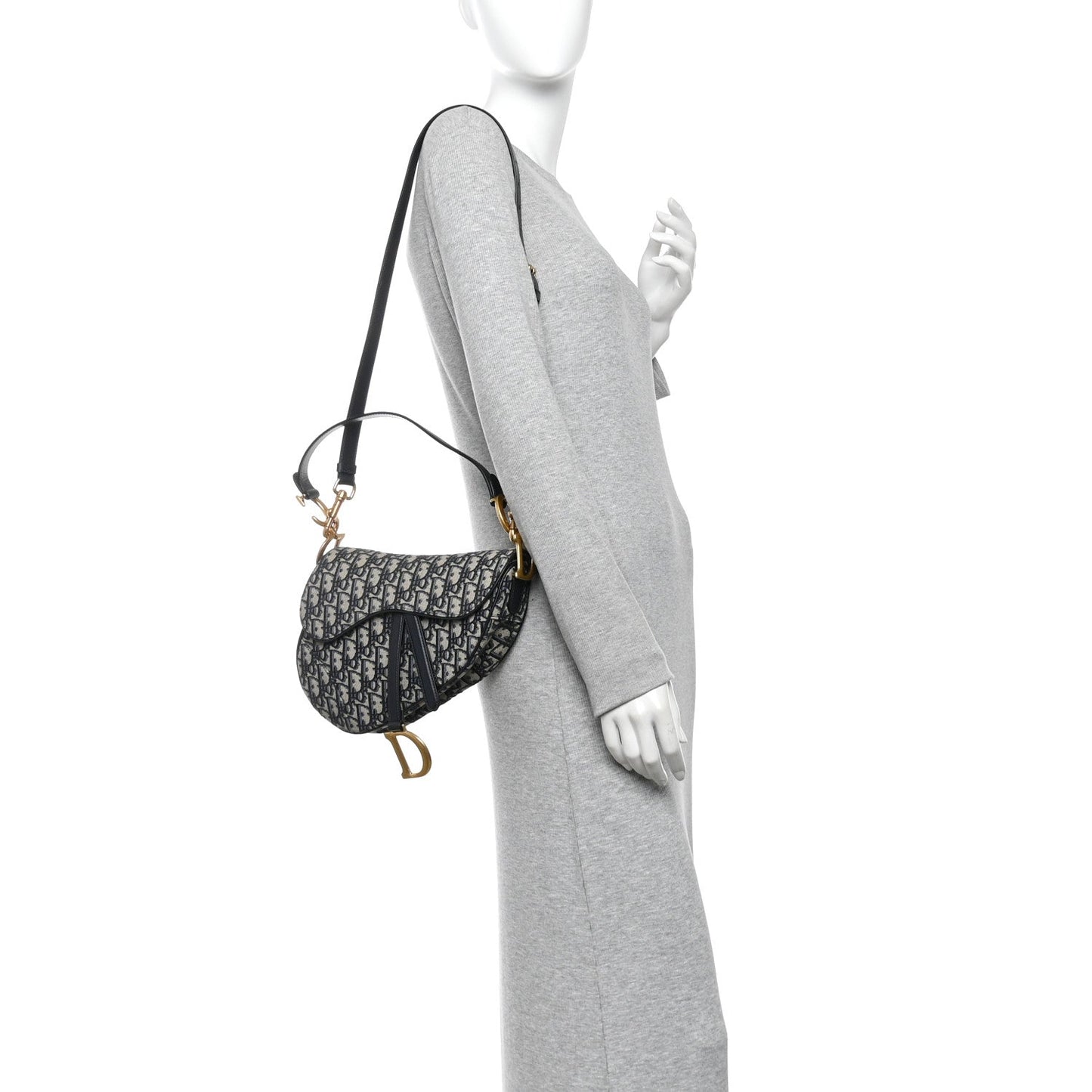 Oblique Saddle Bag With Strap Blue
