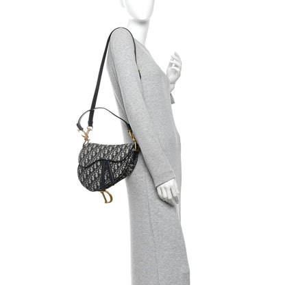 Oblique Saddle Bag With Strap Blue