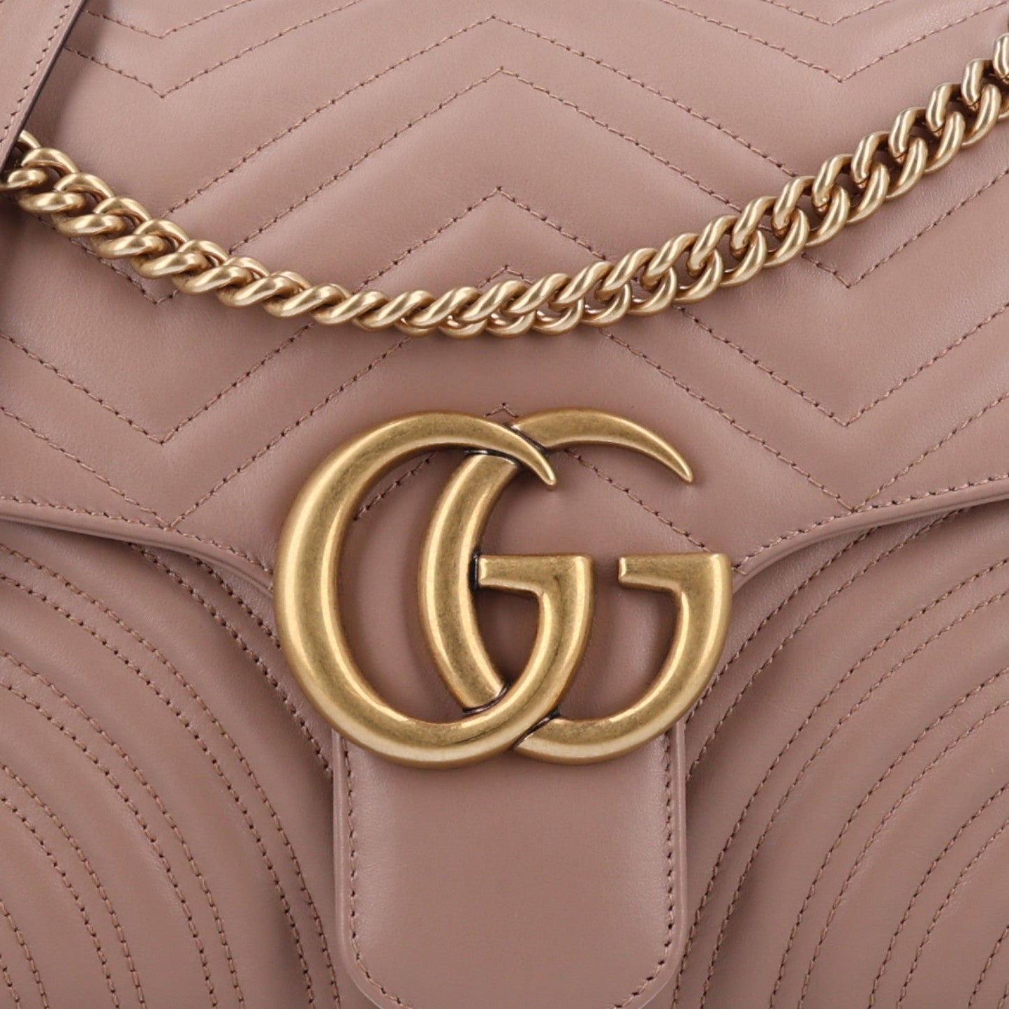 Calfskin Matelasse Medium GG Marmont Shoulder Bag Porcelain Rose