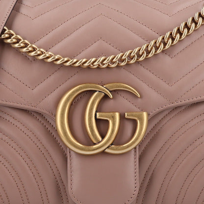 Calfskin Matelasse Medium GG Marmont Shoulder Bag Porcelain Rose