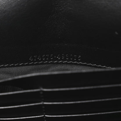 Calfskin Matelasse GG Marmont Chain Wallet Black
