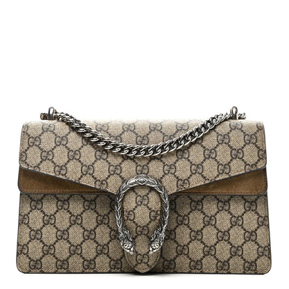 GG Supreme Monogram Small Dionysus Shoulder Bag Taupe