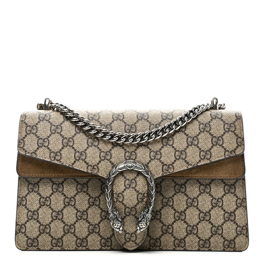 GG Supreme Monogram Small Dionysus Shoulder Bag Taupe