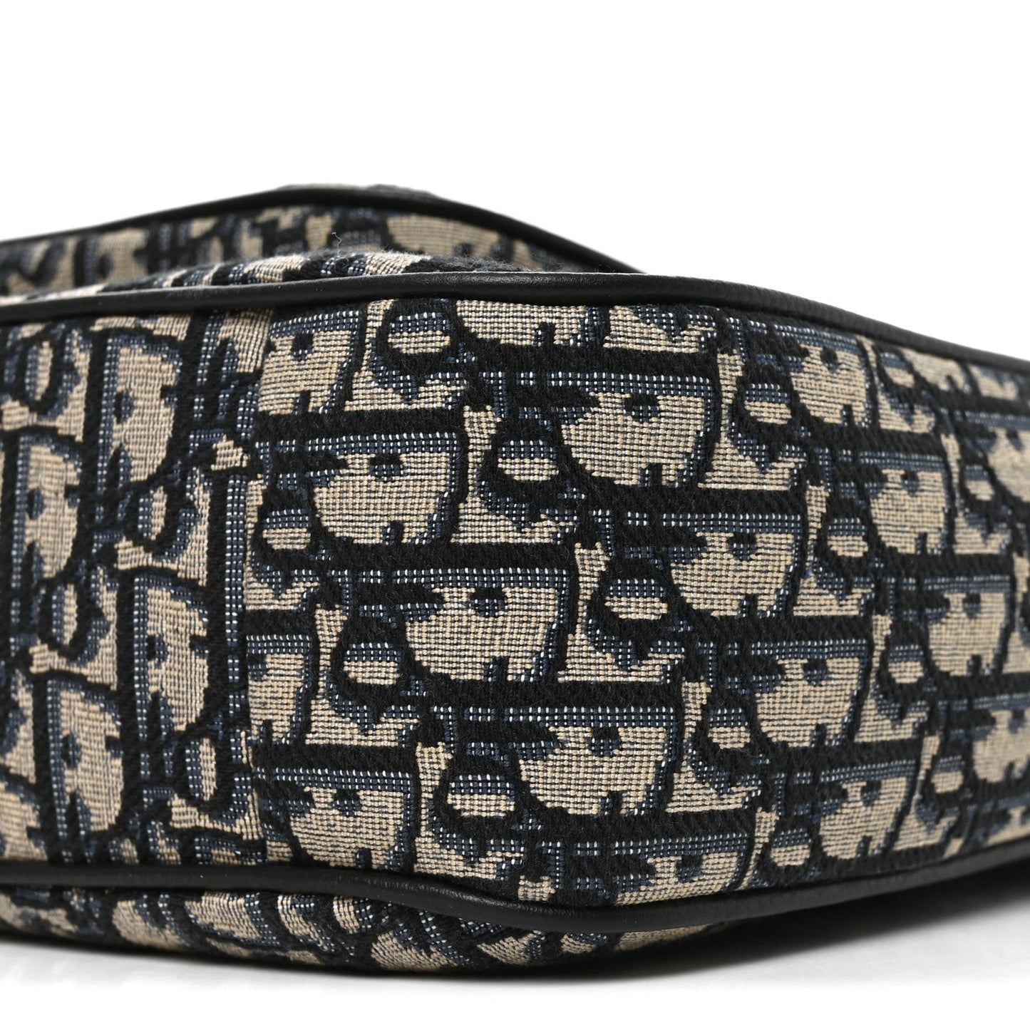 Oblique Saddle Tote Beige Black