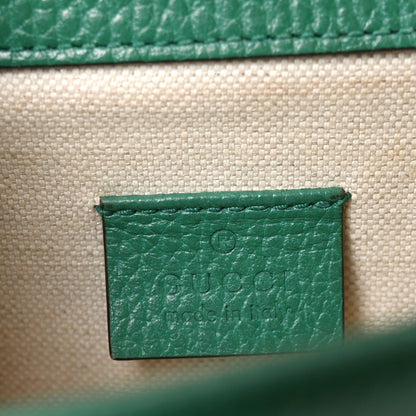 Dollar Calfskin Enamel Small Dionysus Shoulder Bag Emerald Electric Blue