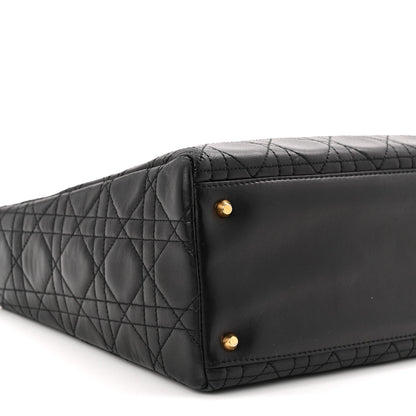 Lambskin Cannage Medium Lady Dior Black