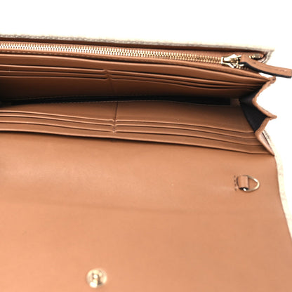 Soft Microguccissima Dice Chain Wallet Beige