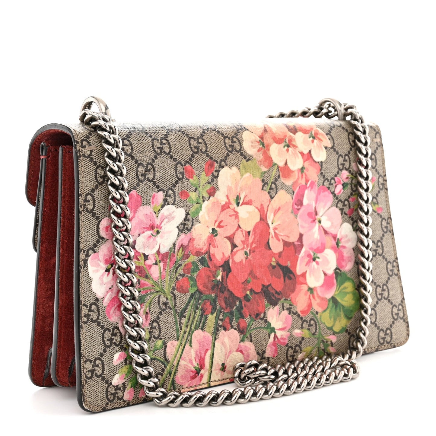 GG Supreme Monogram Blooms Small Dionysus Shoulder Bag Beige Multicolor Dry Rose