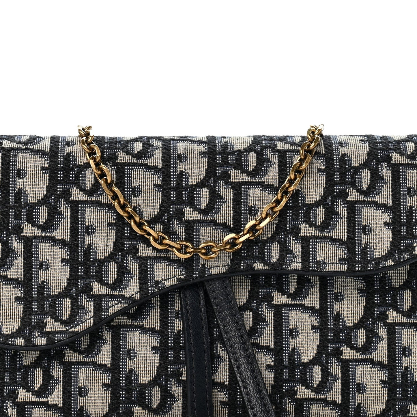 Oblique Small Saddle Chain Pouch Blue