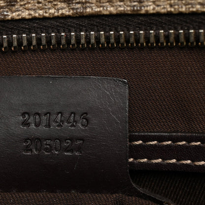 GG Supreme Monogram Medium Flat Messenger Bag Dark Brown