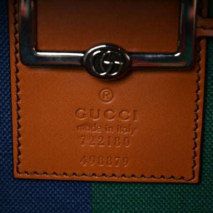 X DANS LE VERT GG Supreme Monogram Cuoio Web Mini Retro Interlocking G Savoy Top Handle Beauty Case Beige Rosso Ebony Harness  Brown